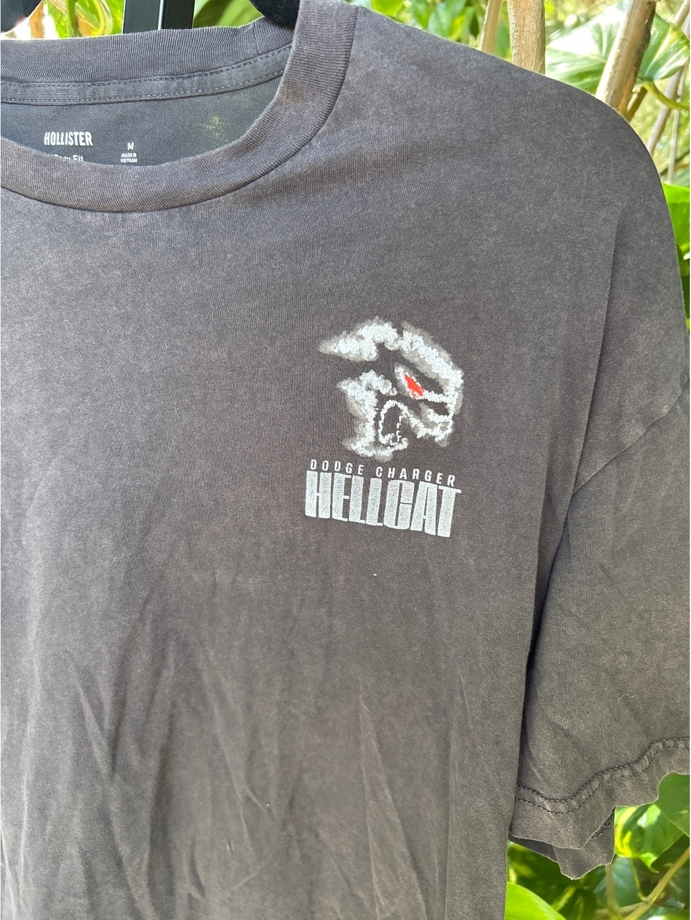 Hollister Dodge Charger Hellcat Graphic T-Shirt Medium